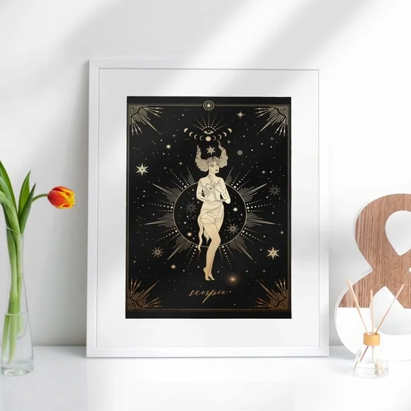 Scorpio Wall Art Celestial Zodiac Print Poster Unframed - Picture 5 of 15